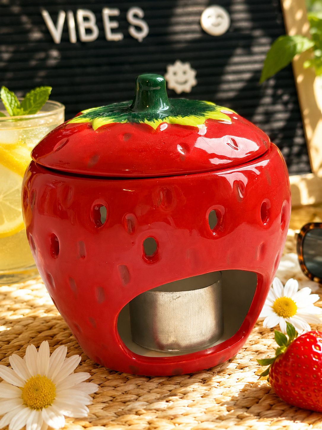 Strawberry wax melt burner