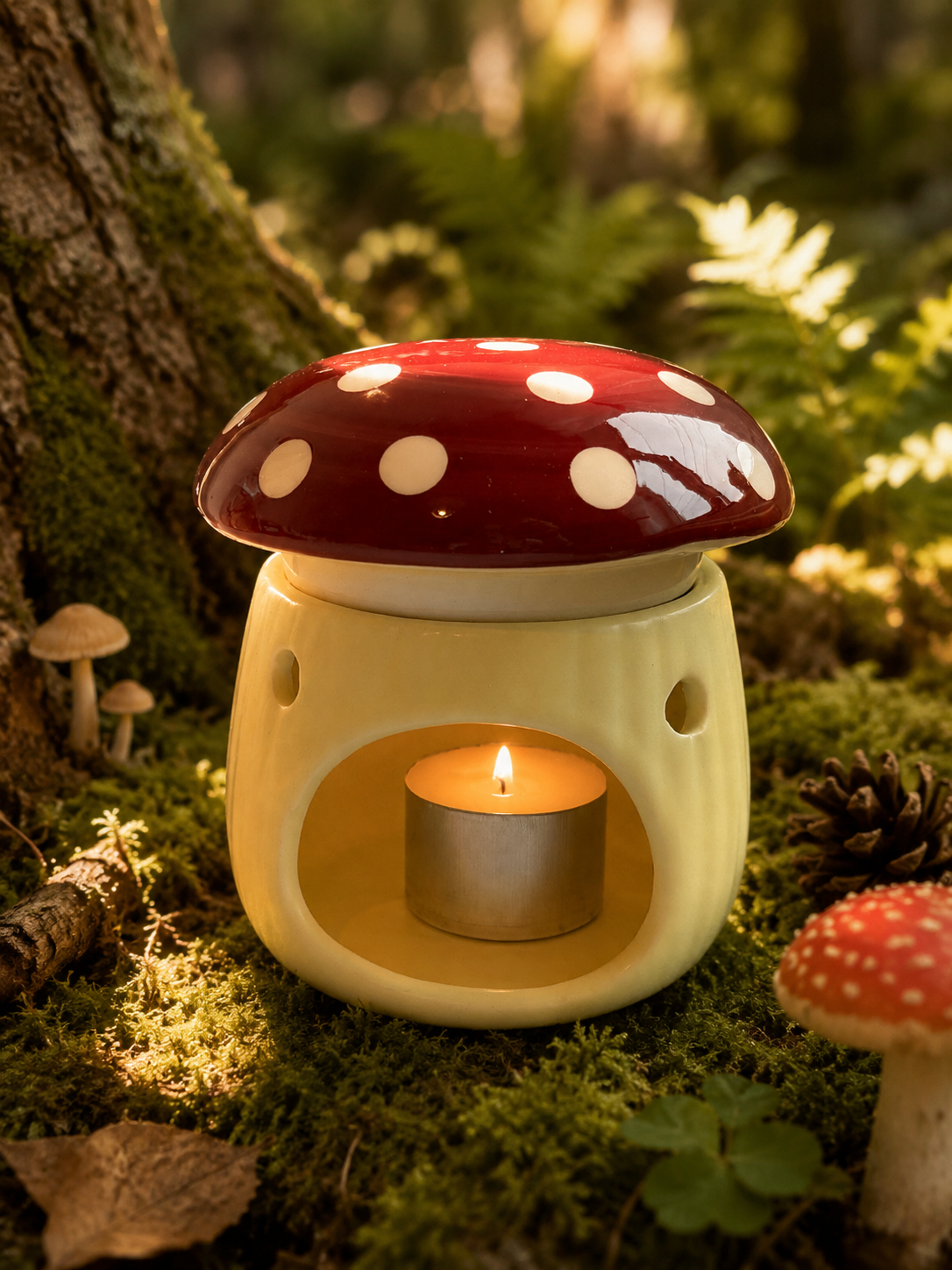 Cute mushroom wax melt burner