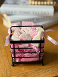 Hand poured Mrs Hinch inspired wax melts in a basket