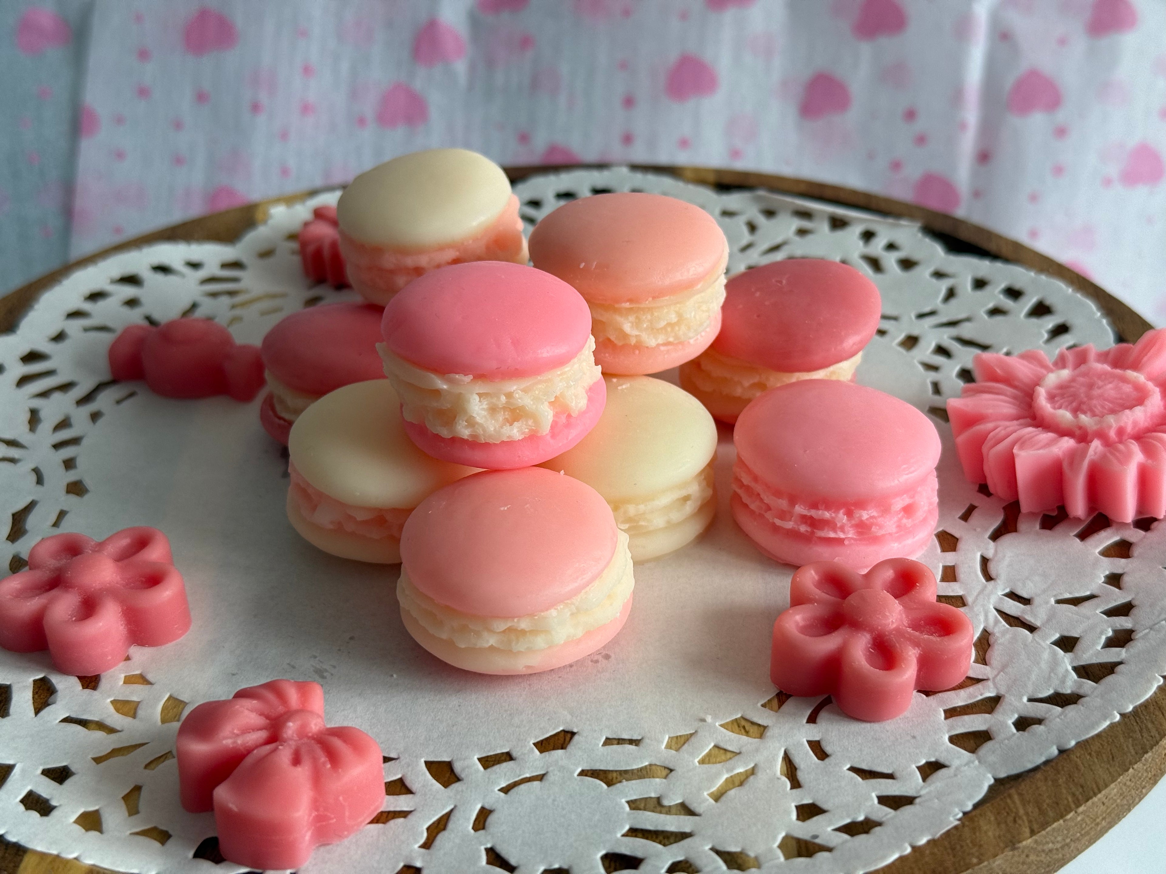 Fruit macaron soy wax melt dessert