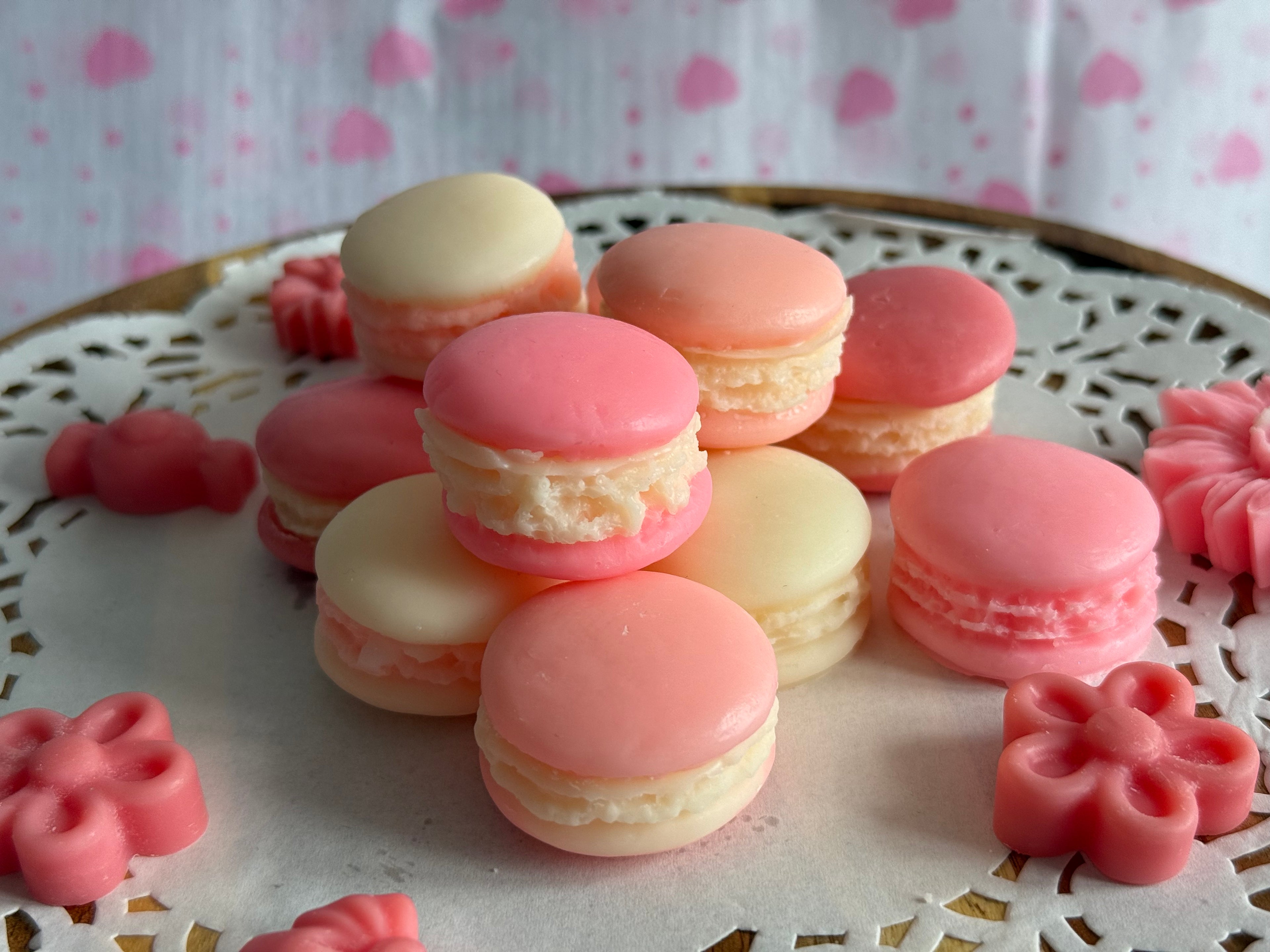 Fruit macaron soy wax melt dessert