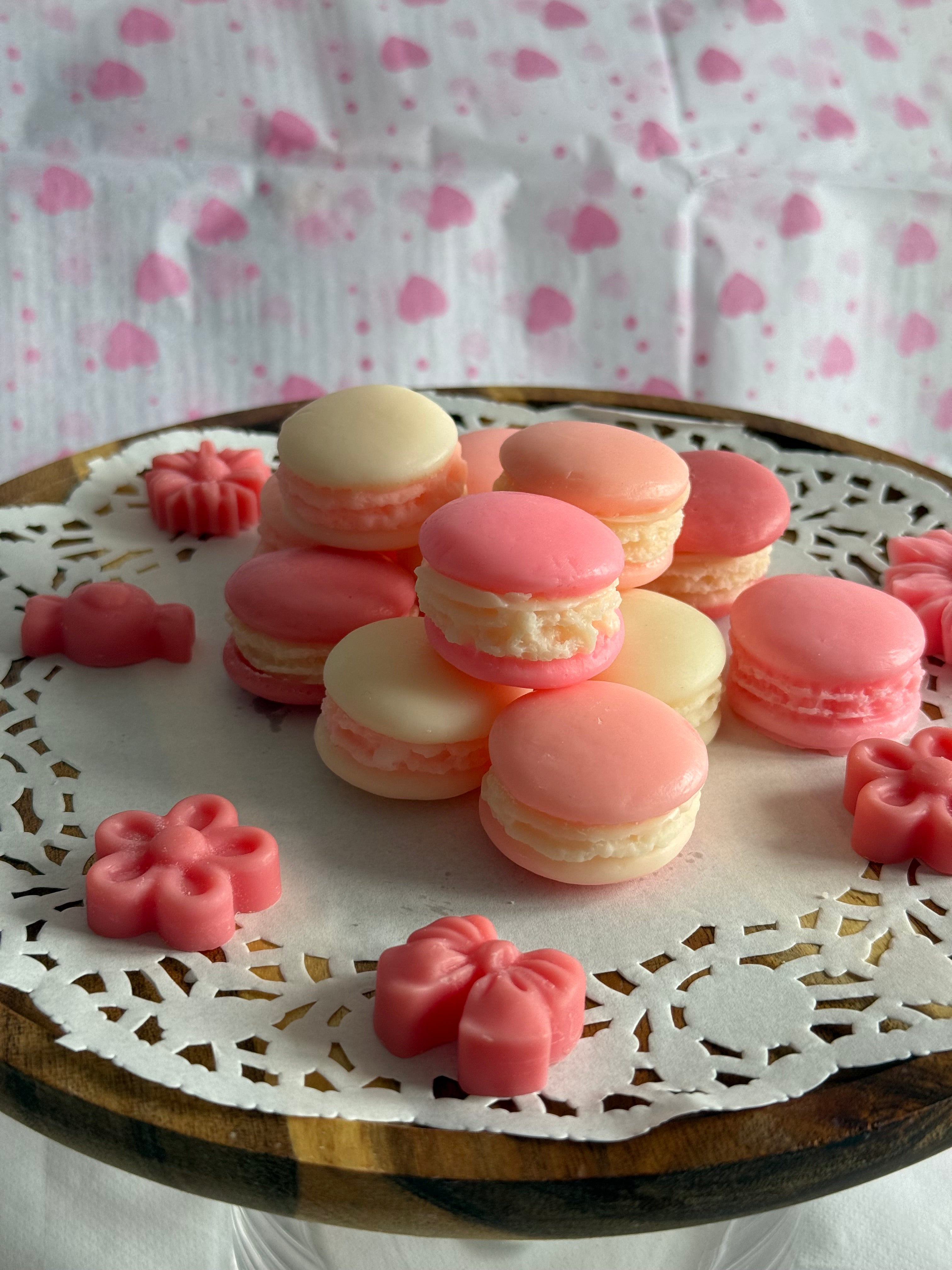 Fruit macaron soy wax melt dessert