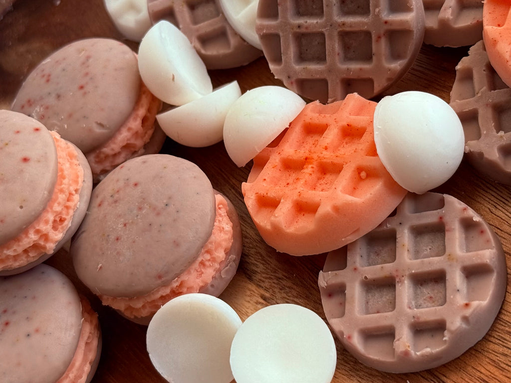 Fruit macaron soy wax melt dessert
