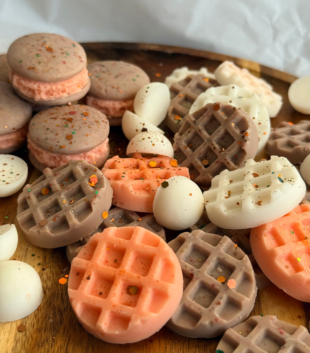 Fruit macaron soy wax melt dessert