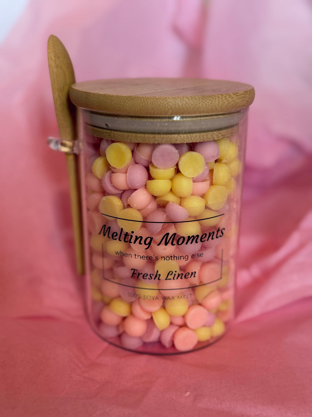 Hand poured soy wax melt scoopie jar