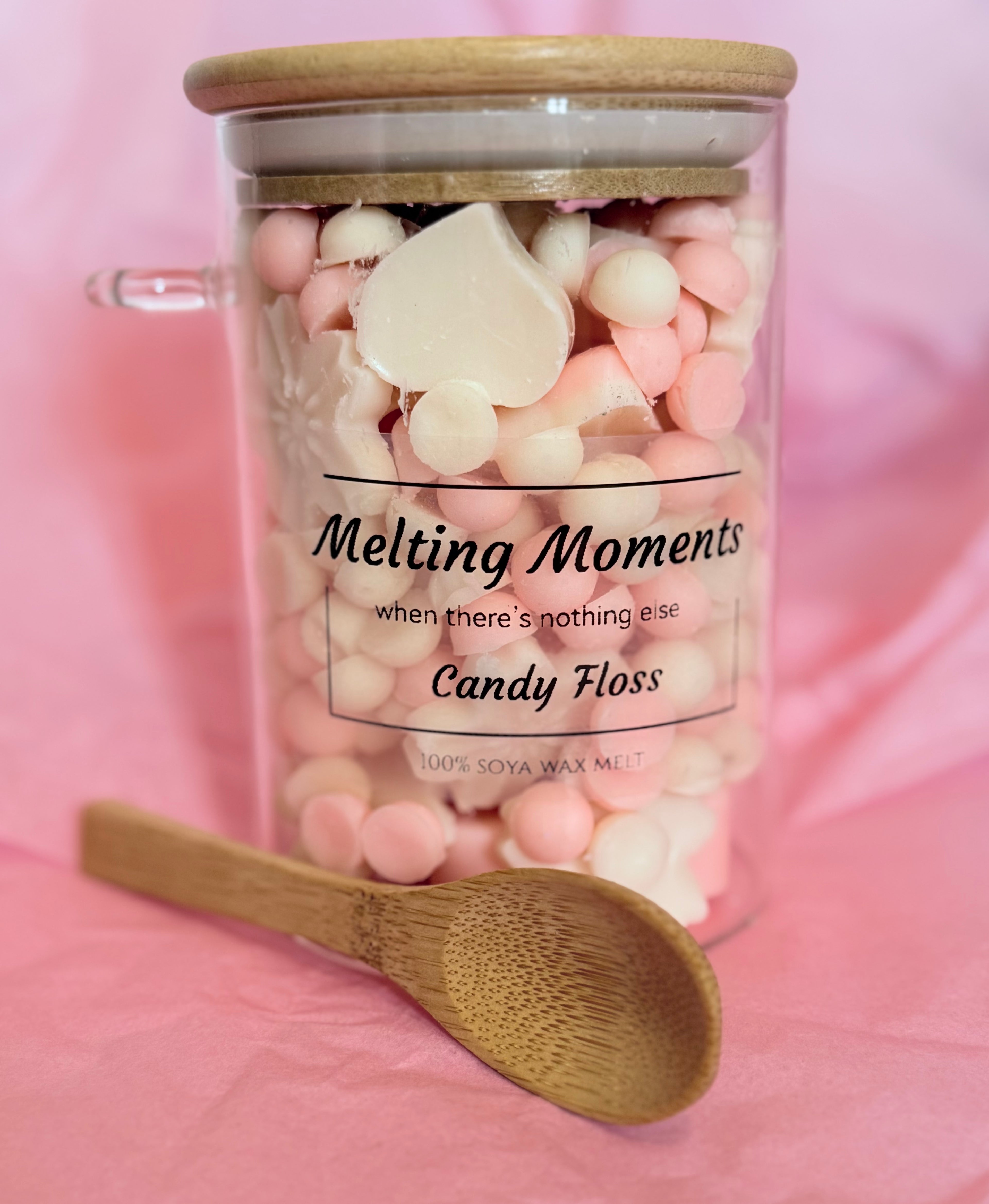 Hand poured soy wax melt scoopie jar