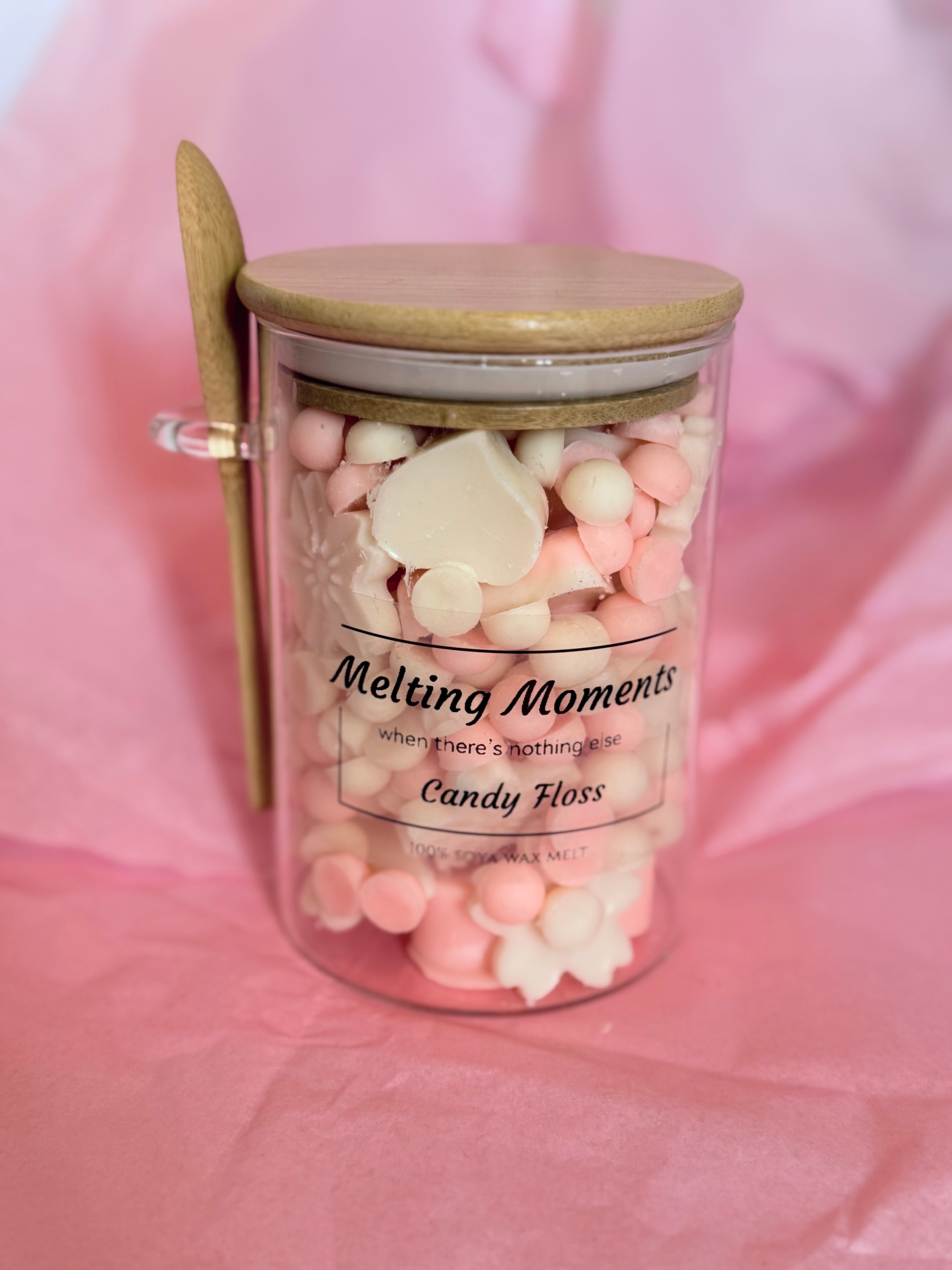 Hand poured soy wax melt scoopie jar
